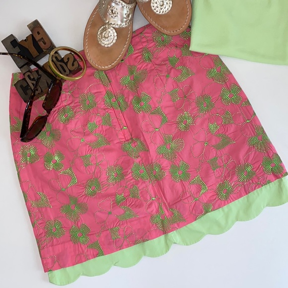 🌴LILLY PULITZER ‘Cynthia’ Embroidered/Scalloped Hem Skirt - Picture 3 of 8